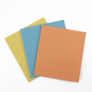 Салфетки для влажной уборки губчатые 15x17 см, целлюлоза, 3 шт