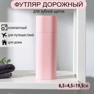 Футляр для зубной щётки и пасты, 19,5 см, цвет МИКС