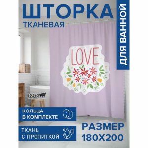 Фотоштора в ванную, размер 180х200 см