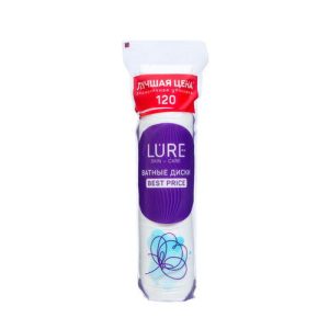 Ватные диски Lure для снятия макияжа и маникюра, 120 шт